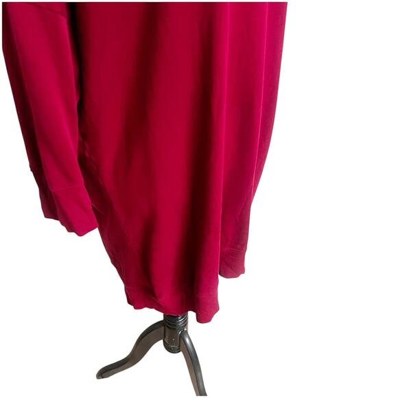 Express One Eleven Sweater Tunic Dress Maroon Size Large Deep V-Neck Minimalist - Picture 6 of 11